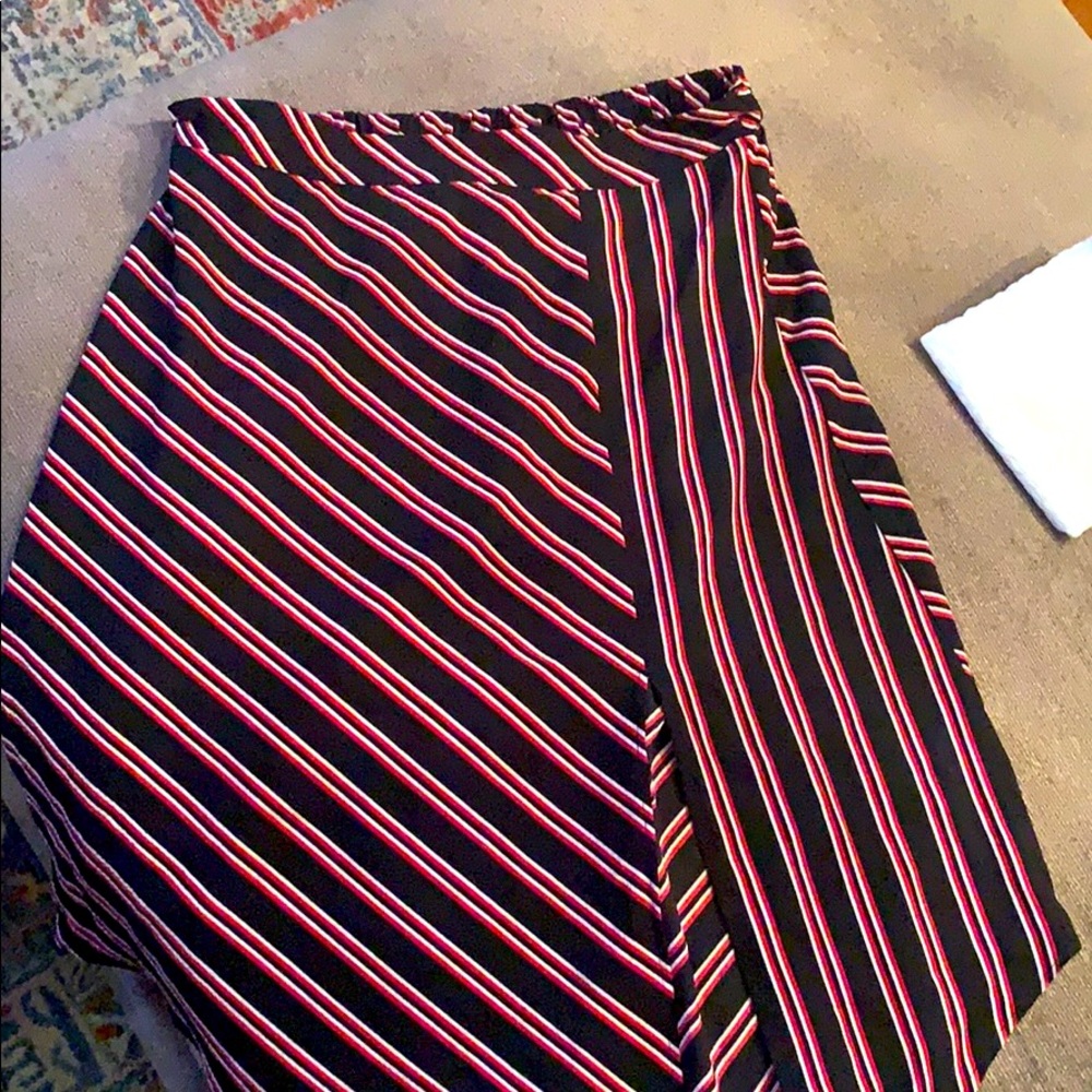 Asymmetrical midi skirt
